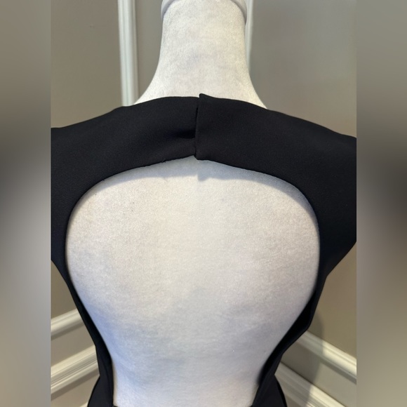 Zara Basic Navy Blue Large Keyhole cocktail dress with pockets - size XS - Picture 11 of 16